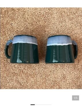 Barcela Ceramic Portugal Handmade Pair of Mugs